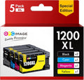 GPC Image Compatible Ink Cartridge Replacement for Canon PGI-1200XL PGI-1200 XL 1200XL to use with MAXIFY MB2320 MB2020 MB2720 MB2120 MB2050 MB2350 Printer (Black, Cyan, Magenta, Yellow, 5-Pack)