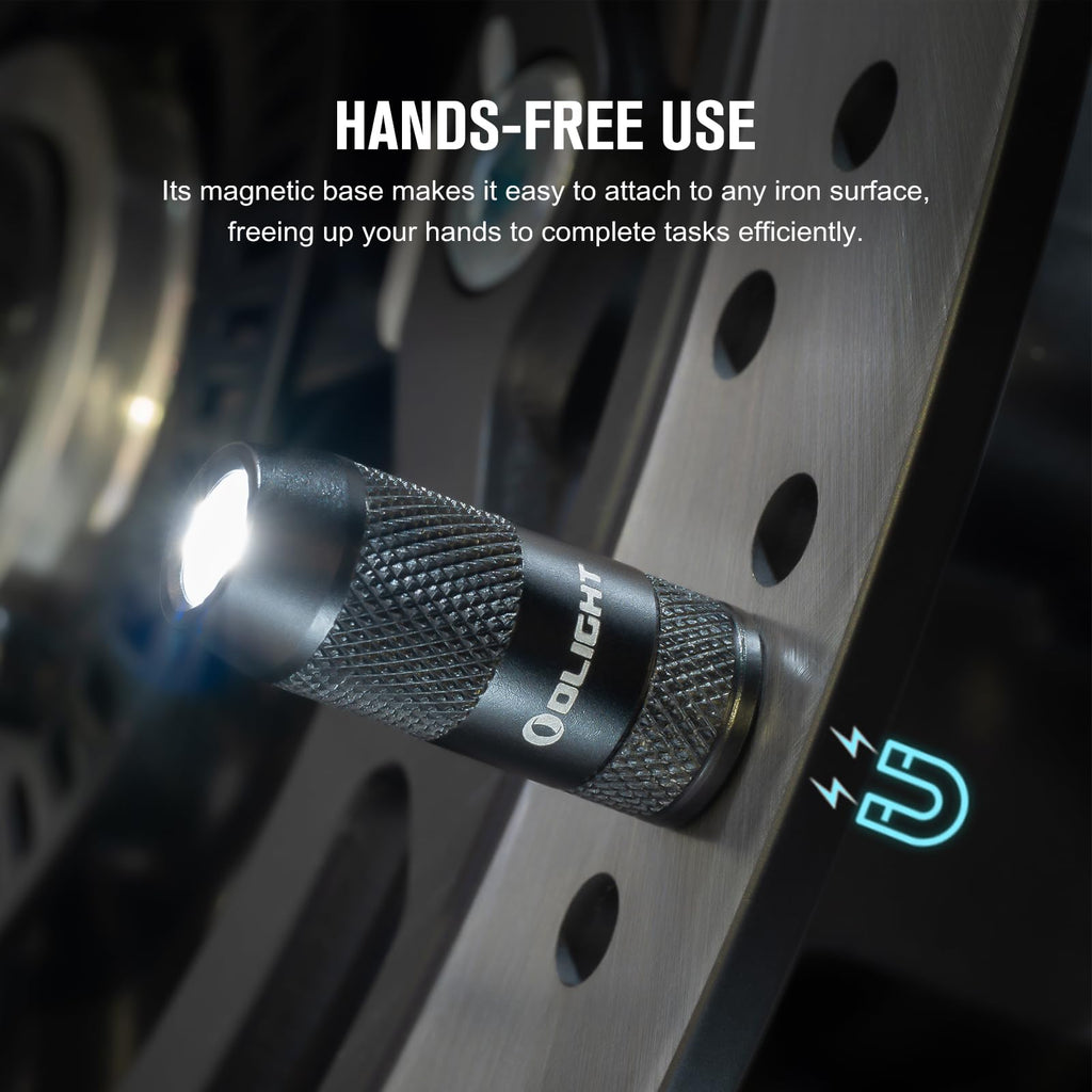 OLIGHT IMINI 2 Tiny Rechargeable Keychain Flashlight, 50 Lumens Portable Quick-Release Mini Flashlights with Magnetic Base, Instant Activation Light for EDC and Emergency(Black)