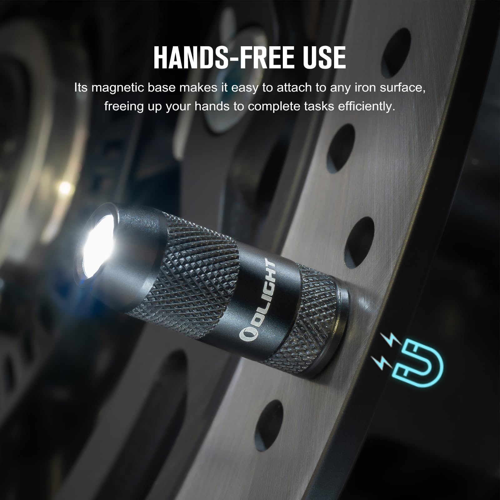 OLIGHT IMINI 2 Tiny Rechargeable Keychain Flashlight, 50 Lumens Portable Quick-Release Mini Flashlights with Magnetic Base, Instant Activation Light for EDC and Emergency(Black)