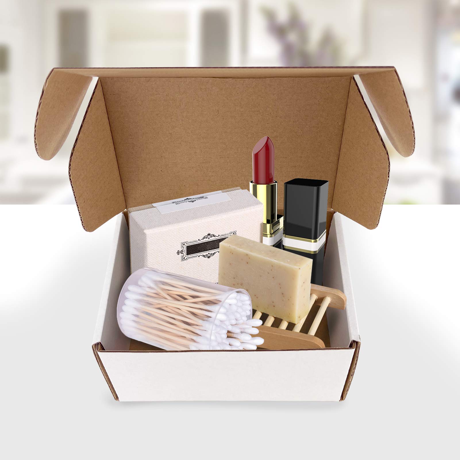 Small Shipping Boxes 6X4X3 White Corrugated Mailer 25 Pack