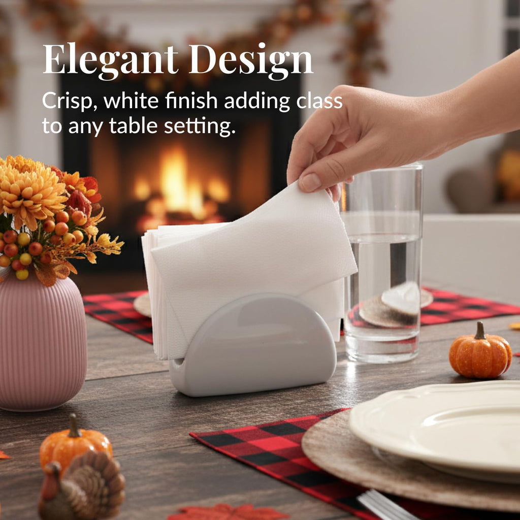 Prestee 200 Disposable Bathroom Napkins | Linen Feel Disposable Paper Hand Towels | Single-Use Cloth-Like Guest Towels | Dinner or Wedding Napkins (White)