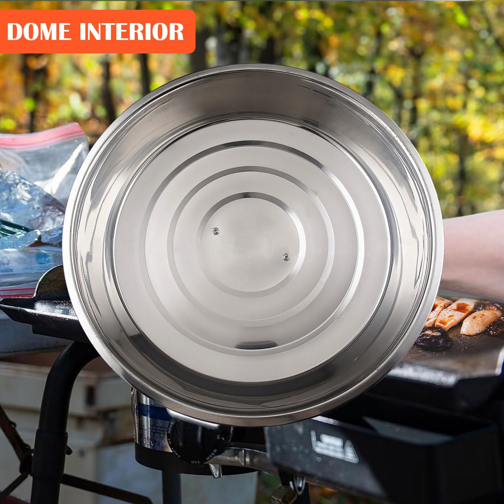 Griddle Accessories for Blackstone Grill Basting Dome 12” Stainless Steel Round Steamer Lid Black Stone Cooking Cover BBQ Melting Dome flat top Barbecue and Dad Gift