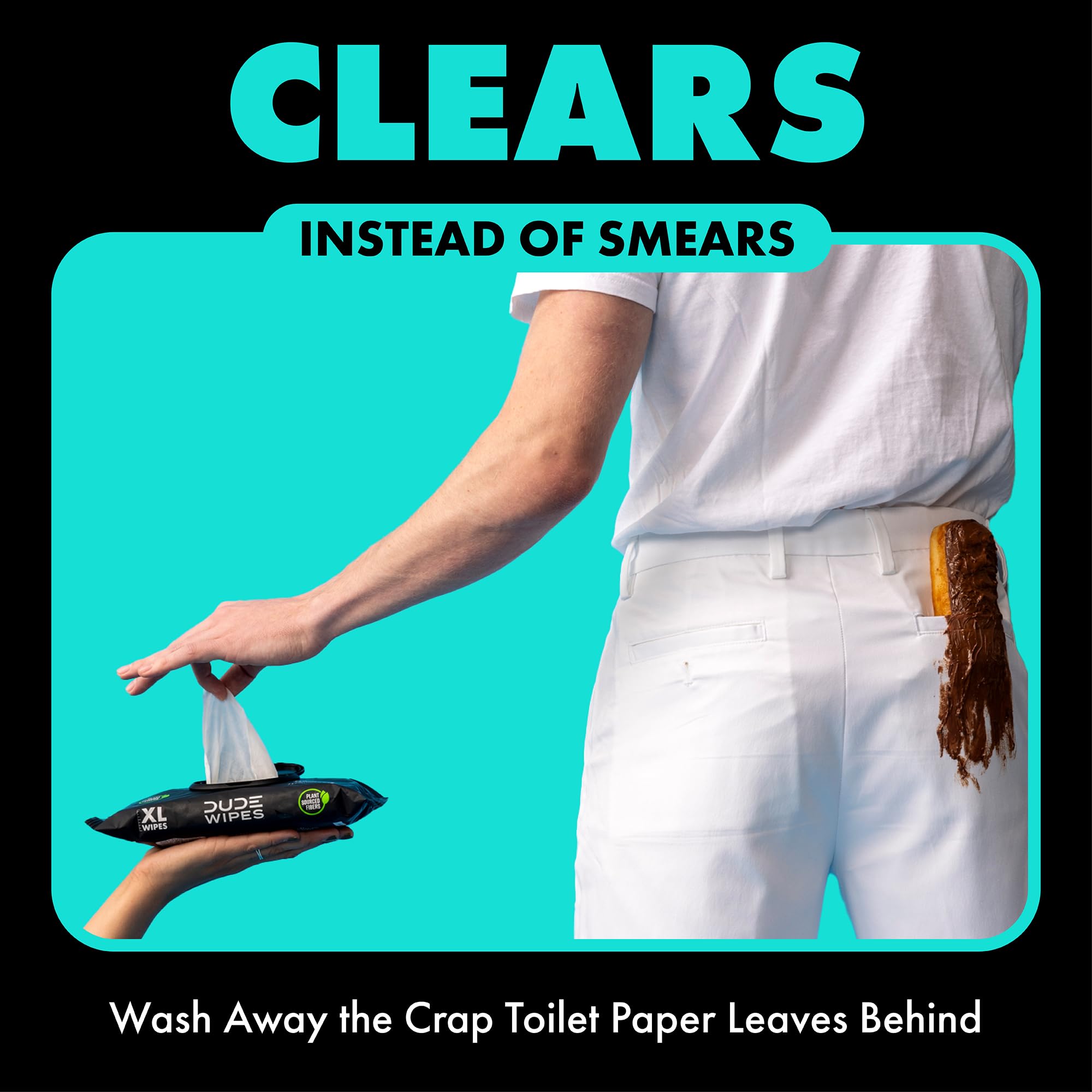 DUDE Wipes Flushable Wet Wipes Dispenser, Mint Chill, 48 Count (Pack of 3) Scented Wet Wipes with Vitamin-E, Aloe, Eucalyptus & Tea Tree Oils for at-Home Use, Septic and Sewer Safe