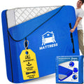 Mattress Bag for Moving, BETU Waterproof Mattress Protector Mattress Cover (Queen) Storage Bags with 8 Heavy-Duty Handles and Zipper for Bed Extra Thick Large Reusable (82"x62"x15" Blue)