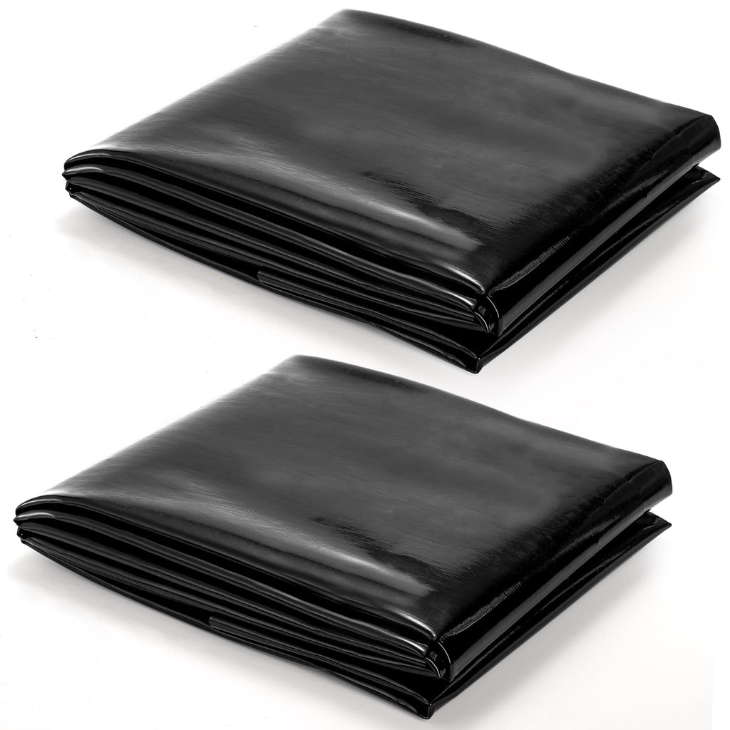 Yarlung 2 Pack 4x7 Feet Pond Liner, 20 Mil Small Pond HDPE Mat Black KOI Pond Liner for Fish Ponds, Waterfall, Garden Fountains