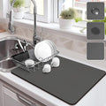 Drying Mat for Kitchen Countertops, Coffee Mat Hide Stain Rubber Backed Absorbent Dish Drying Mat