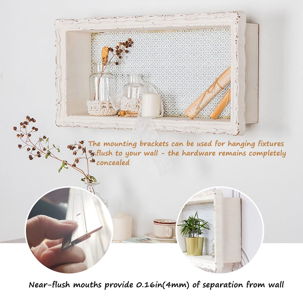 French Cleat Picture Hanger, Aluminum Z Hanger Interlocking Wall Mounting Bracket Hardware Kit Z Clips for Hanging Wall Painting, Mirrors, Panels, Artwork, Cabinet, Whiteboard (6inch-3Pairs)
