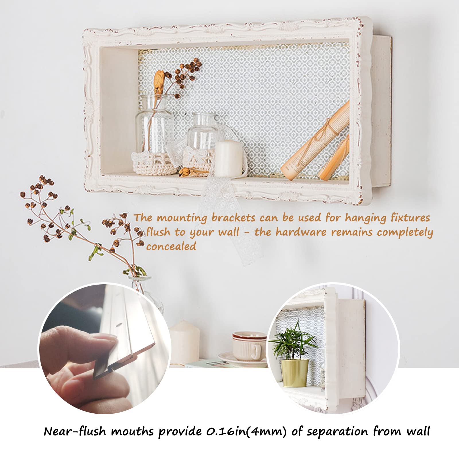 French Cleat Picture Hanger, Aluminum Z Hanger Interlocking Wall Mounting Bracket Hardware Kit Z Clips for Hanging Wall Painting, Mirrors, Panels, Artwork, Cabinet, Whiteboard (6inch-3Pairs)