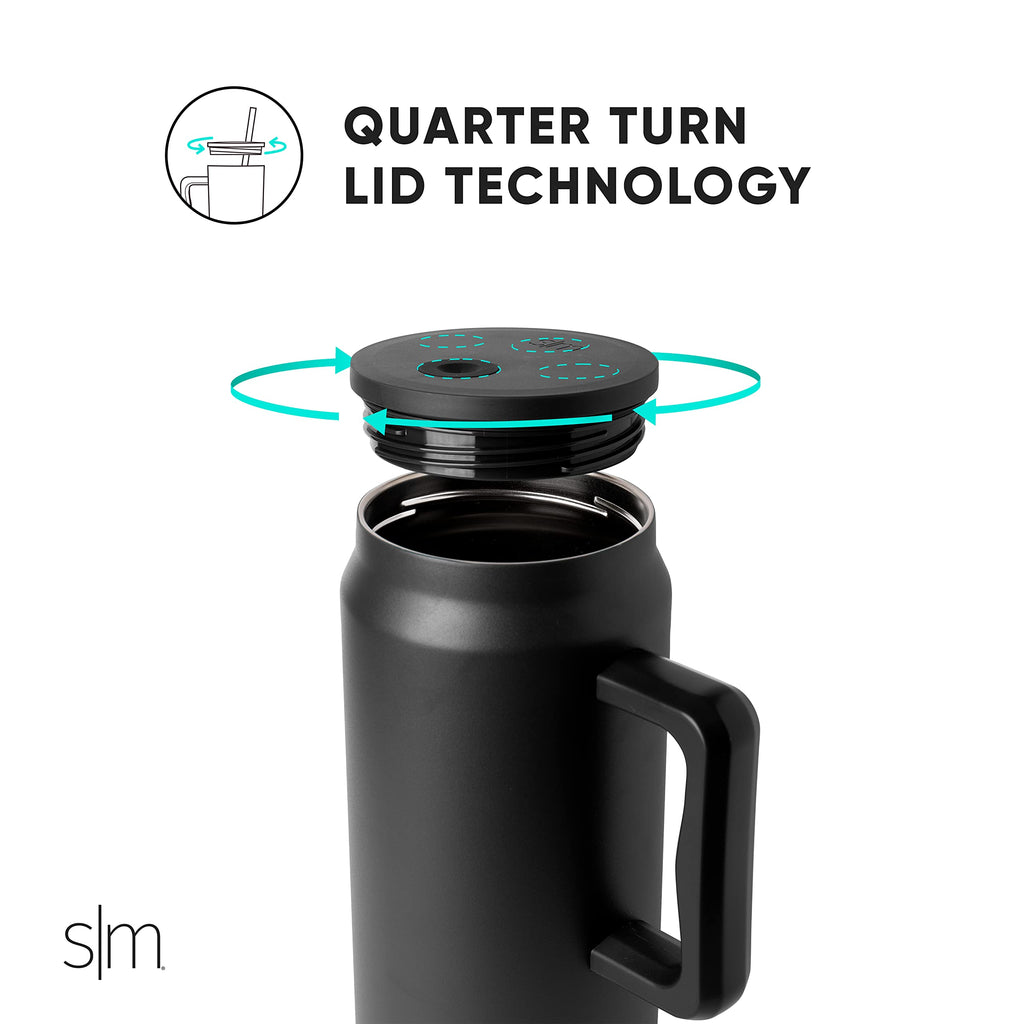 Simple Modern Tumbler with Handle and Straw | Insulated Stainless Steel Large Water Jug | Gifts for Women & Men | Trek Collection | 50oz | Almond Birch