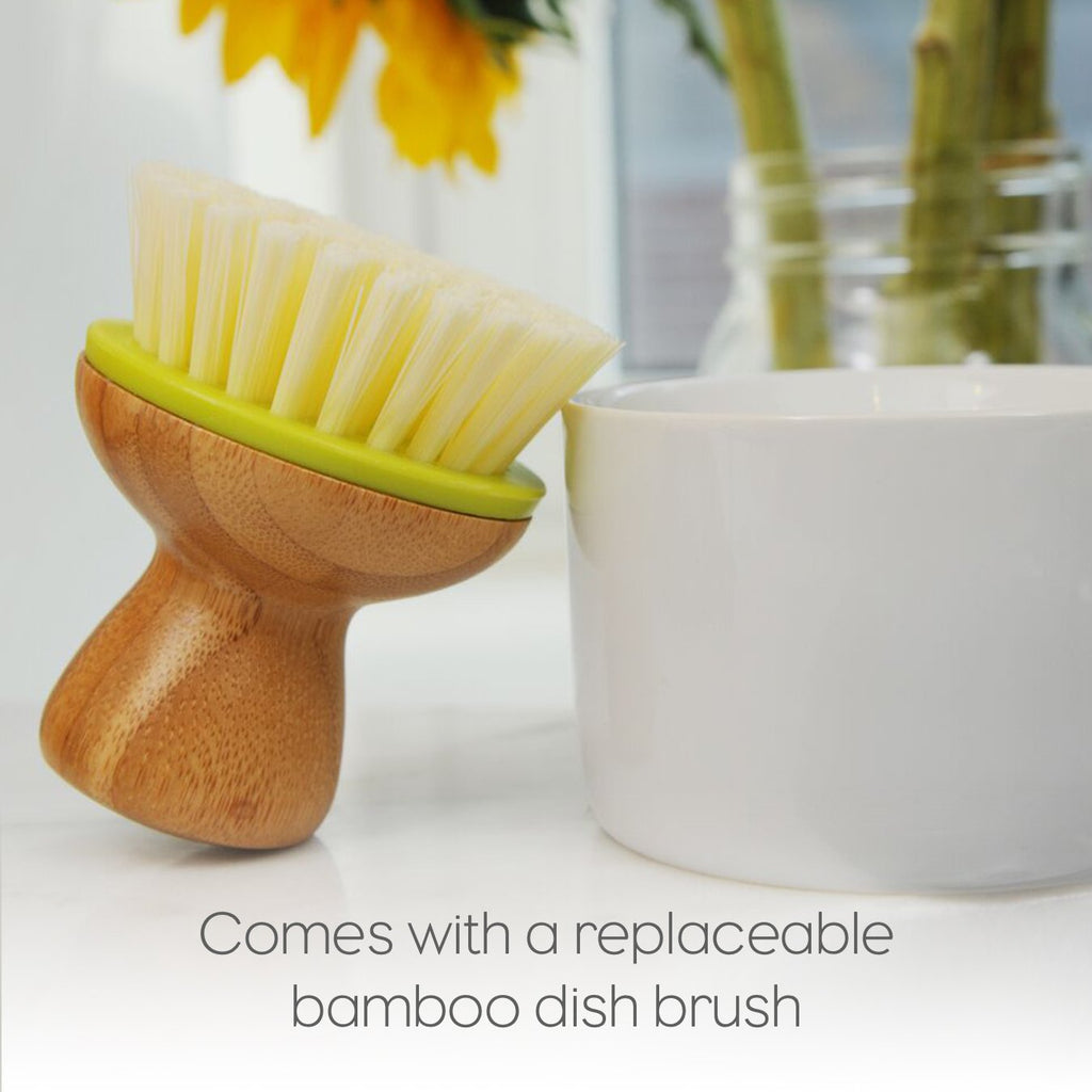 Full Circle Bubble Up Dish Brush, White (Pack of 6)