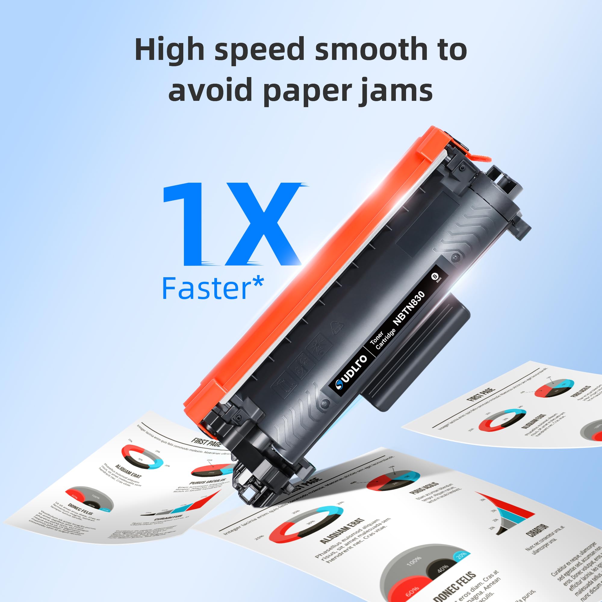 SUDLTO TN830XL Compatible for Brother TN830 XL TN 830 XL TN830BK Toner Cartridge for Brother DCP-L2640DW L2647DW MFC L2760DW L2807DW L2820DW L2900DW HL-L2400D L2405W L2420DW L2467DW Printer (2 Black)