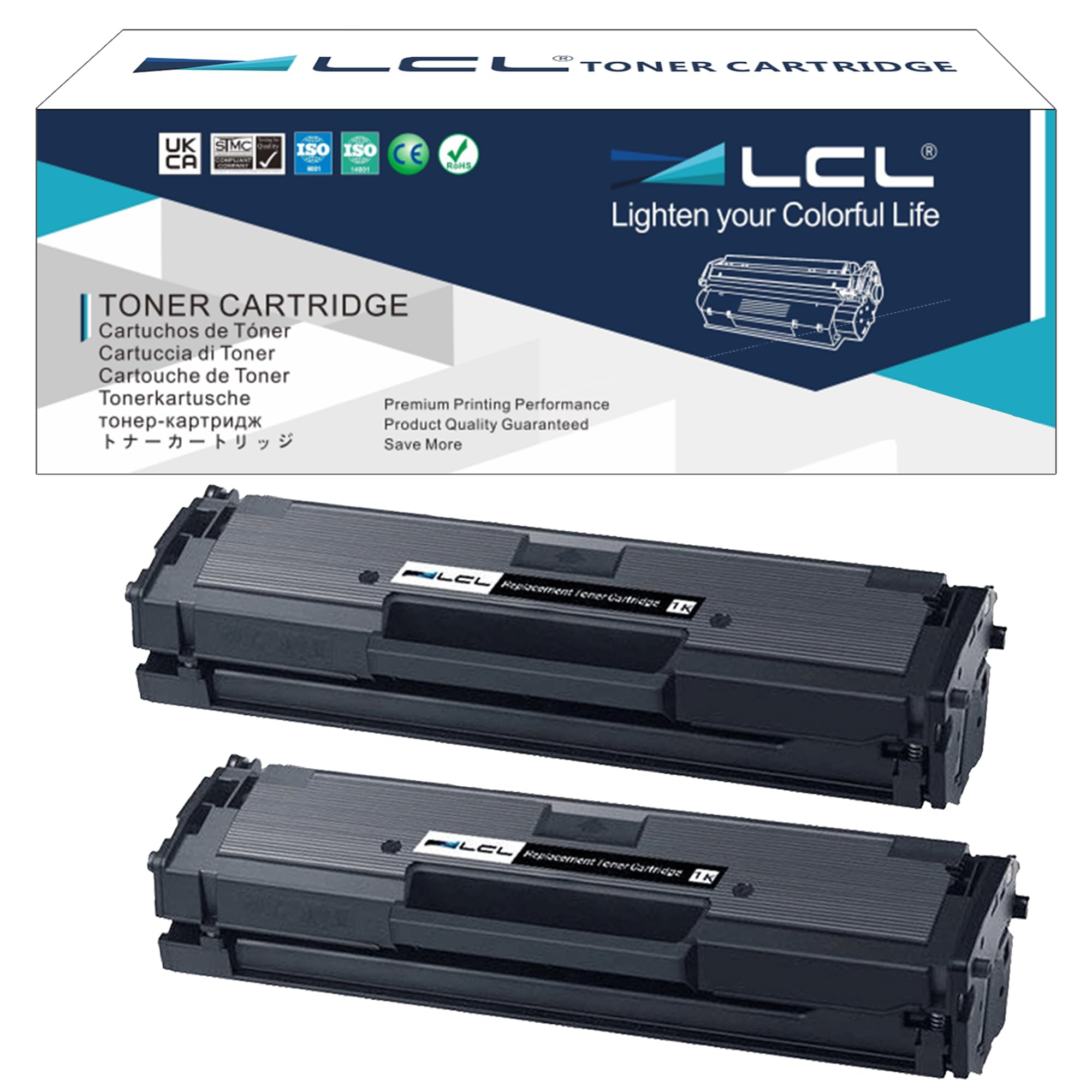 LCL Compatible Toner Cartridge for Samsung MLT-D111S (2-Pack,Black) for Samsung Xpress M2020 M2022 M2020W M2070W M2070FW M2026 M2026W SL-M2020 SL-M2020W SL-M2022W SL-M2070 SL-2070FW SL-2070W SL-M2070F