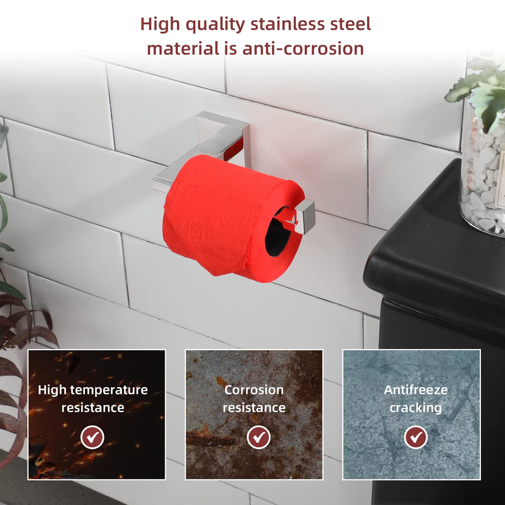 KOKOSIRI Chrome Toilet Paper Holder for Kitchen Bathroom Washroom Toilet Tissue Roll Holder Hold Mega Rolls Stainless Steel, Wall Mounted B2006CH