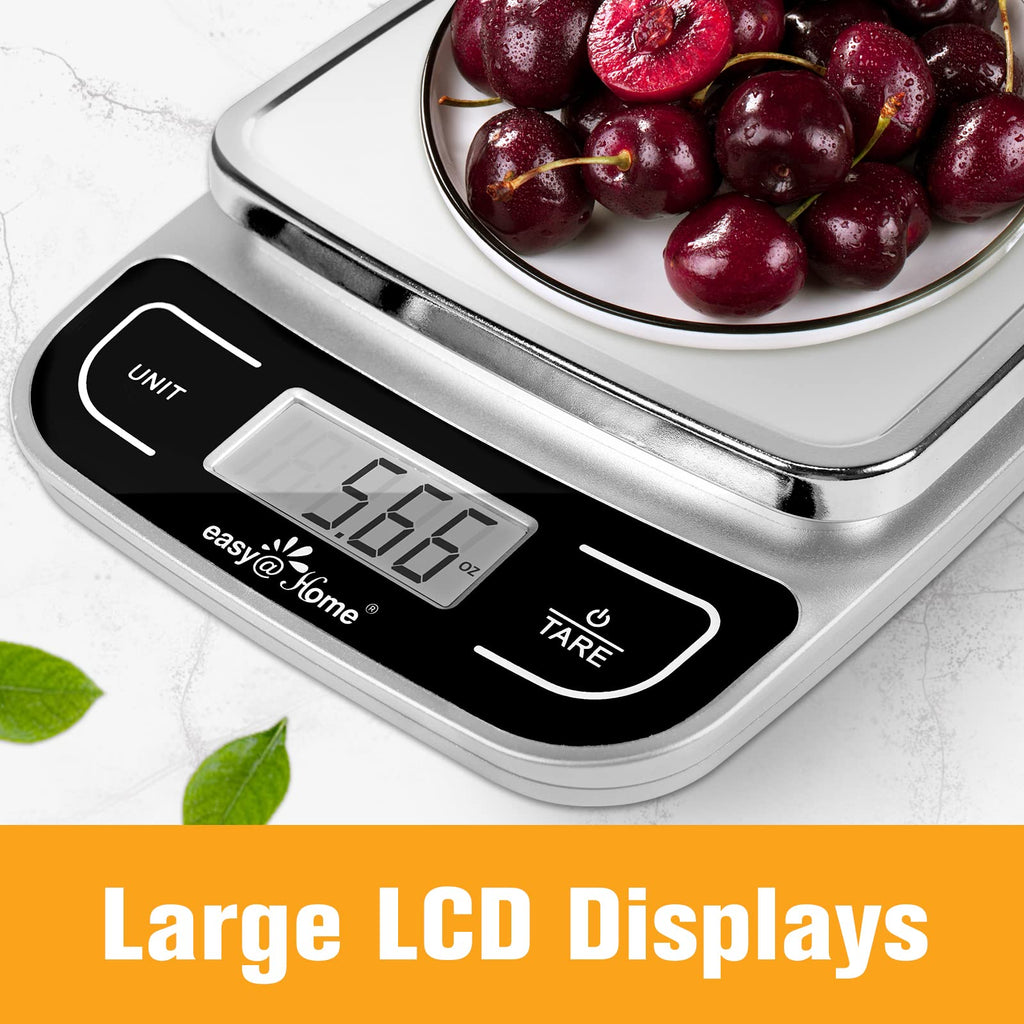 Easy@Home Digital Kitchen Food Scale, Multifunction Food Scale with High Precision to 0.04oz and 11 lbs Capacity, EKS-202