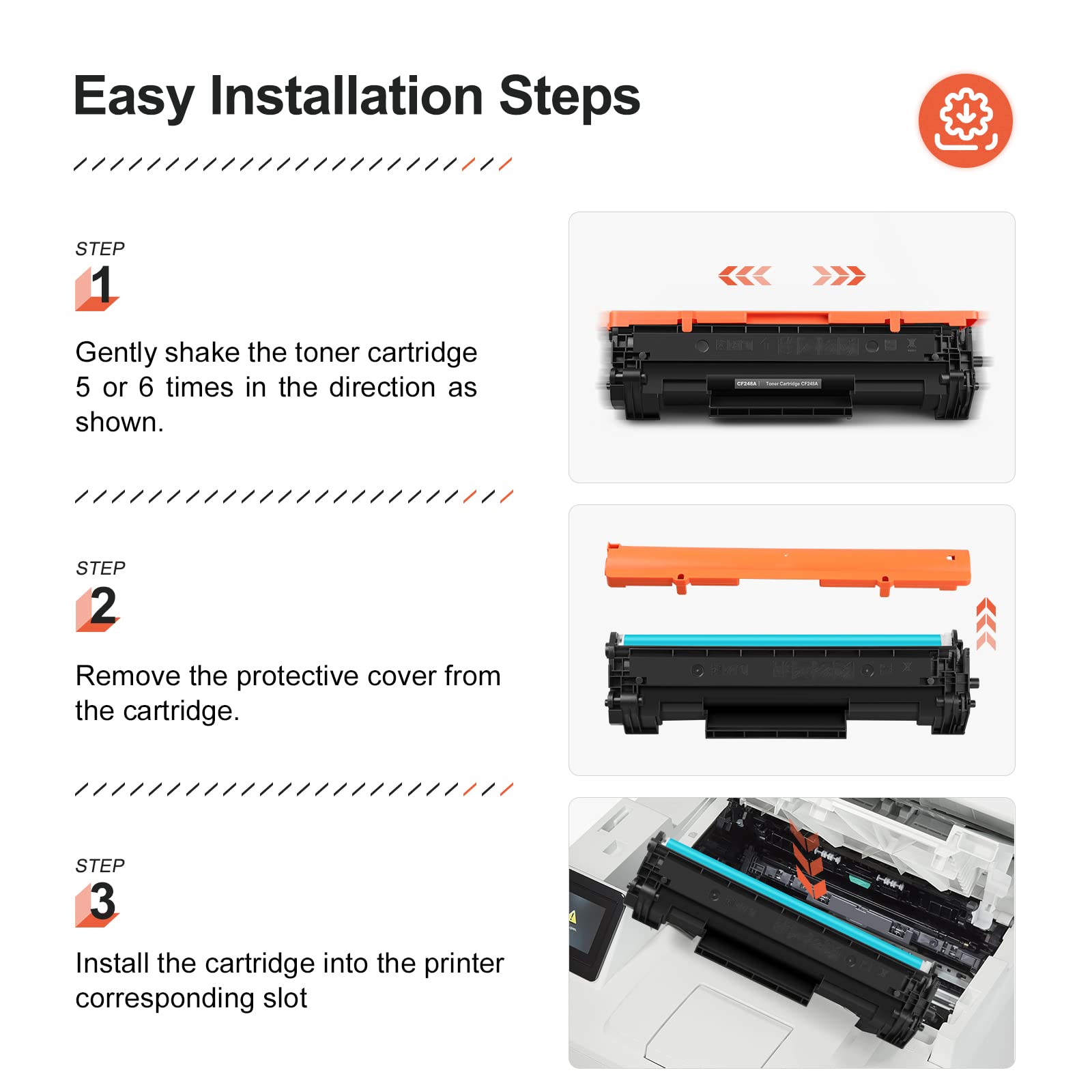 v4ink 2PK Compatible 48A Toner Cartridge Replacement for HP 48A CF248A Toner Cartridge Black Ink for use in HP Pro M15w M15a M16w M16a MFP M29w M29a M28w M28a Printer