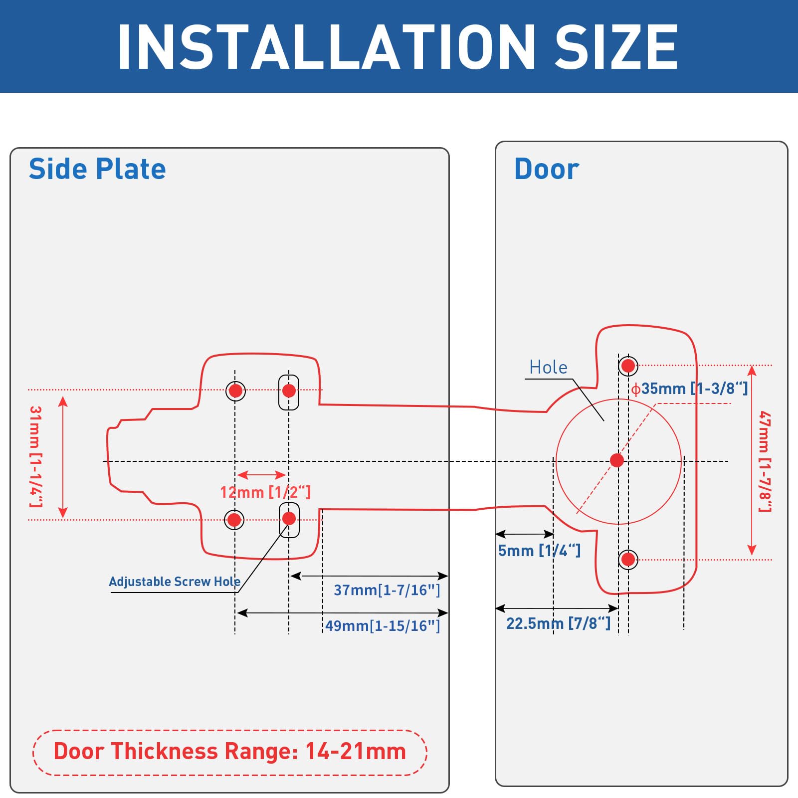 TamBee 1 Pair 45 Degree Hinges Soft Close Cabinet Corner Hinges Kitchen Cupboard Concealed Hinges Stainless Steel Hydraulic Buffer Dampers for Cabinet Door with Screws