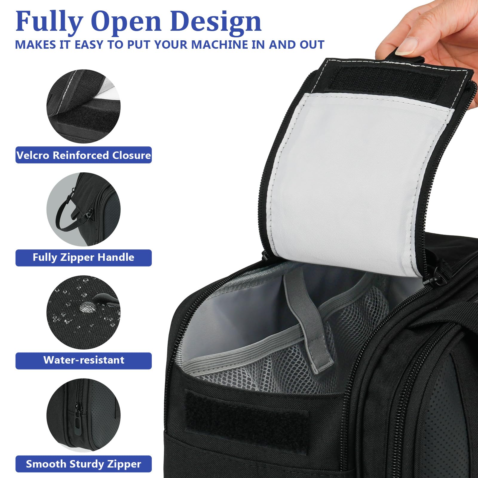 Travel Carrying Bag Compatible with ResMed AirMini CPAP Machine and Accessories,Portable Storage Organizer Case Fits for CPAP Equipment and Supplies(Bag Only)