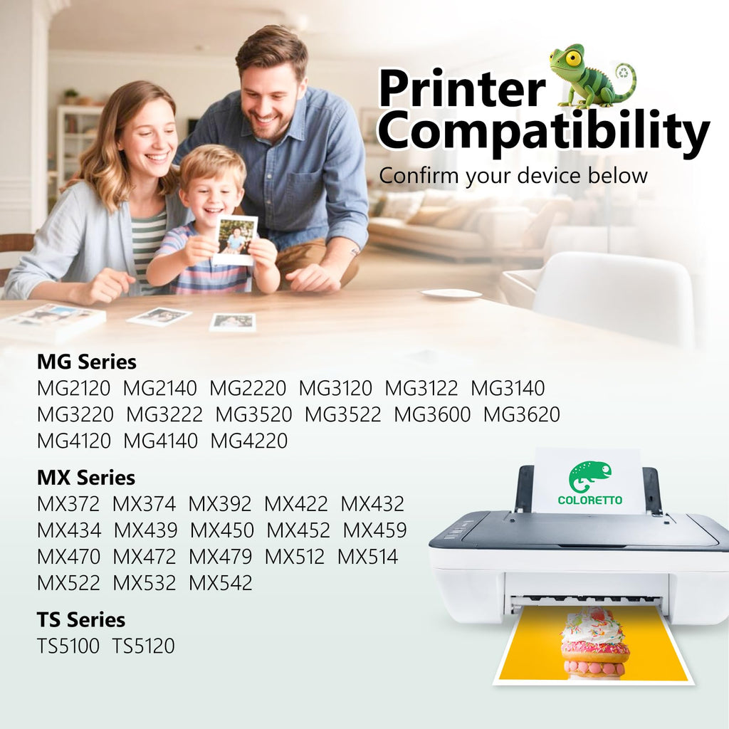COLORETTO 240XXL Black Ink Cartridge for Canon Pixma MX532 MX472 MX470 MX452 MX432 TS5120 MG3620 MG3600 MG3522 MG3520 MG3220 MG2120 Printer Remanufactured High-Yield PG-240 XXL pg240xxl Noir 1-Pack