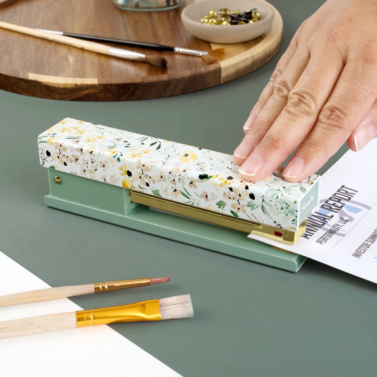 Swingline Stapler by Leah Bisch, 20 Sheets, Full Strip, Wildflowers (S700034)