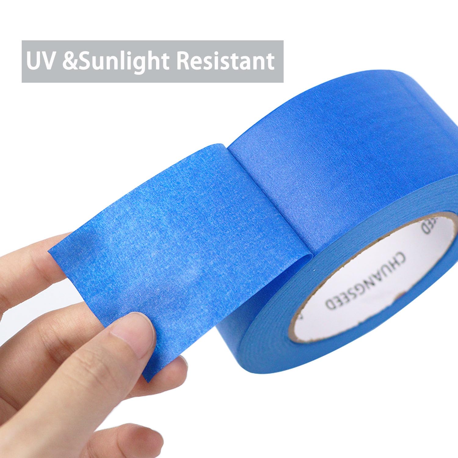 CHUANGSEED 3-Pack Blue Painters Tape 1.88 Inches x 60 Yards Blue Masking Tape Bulk - General Painting Painter's Tape Artisan Grade Wall Trim Tape (Blue)