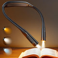 Glocusent Ergonomic Neck Light, 1200mAh 100Hrs Runtime, Eye-Caring Reading Light for Books in Bed, Stepless Colors & 5 Brightness, Rechargeable Book Light for Night Reading, Knitting, Repairing