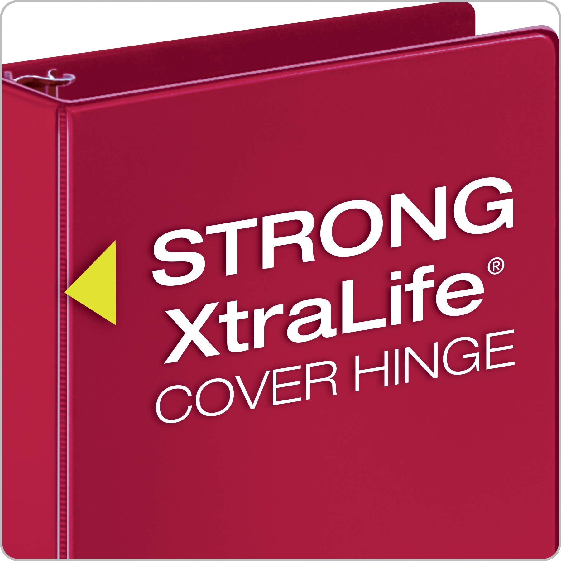 Cardinal 3 Ring Binders, 2 Inch Binder with Round Rings, Holds 475 Sheets, ClearVue Covers, Non-Stick, PVC-Free, Assorted Colors, 4 Pack (29310)