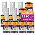 Lint Rollers for Pet Hair Extra Sticky, 1110 Sheets Mega Value Set Lint Roller with 5 Upgraded Handles, 10 Rollers Portable Pet Lint Remover for Clothes, Furniture, Carpet, Dog & Cat Hair Removal