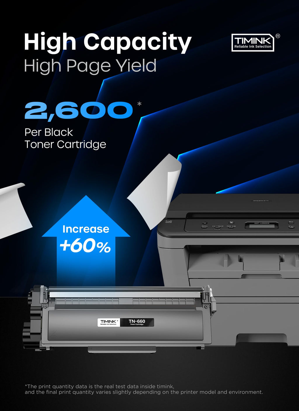 TN660 Compatible Toner Cartridge Replacement for TN660 TN-660 TN 660 TN630 Compatible with HL-L2300D HL-L2380DW HL-L2320D DCP-L2540DW MFC-L2700DW MFC-L2685DW Printer 2 Black Toner
