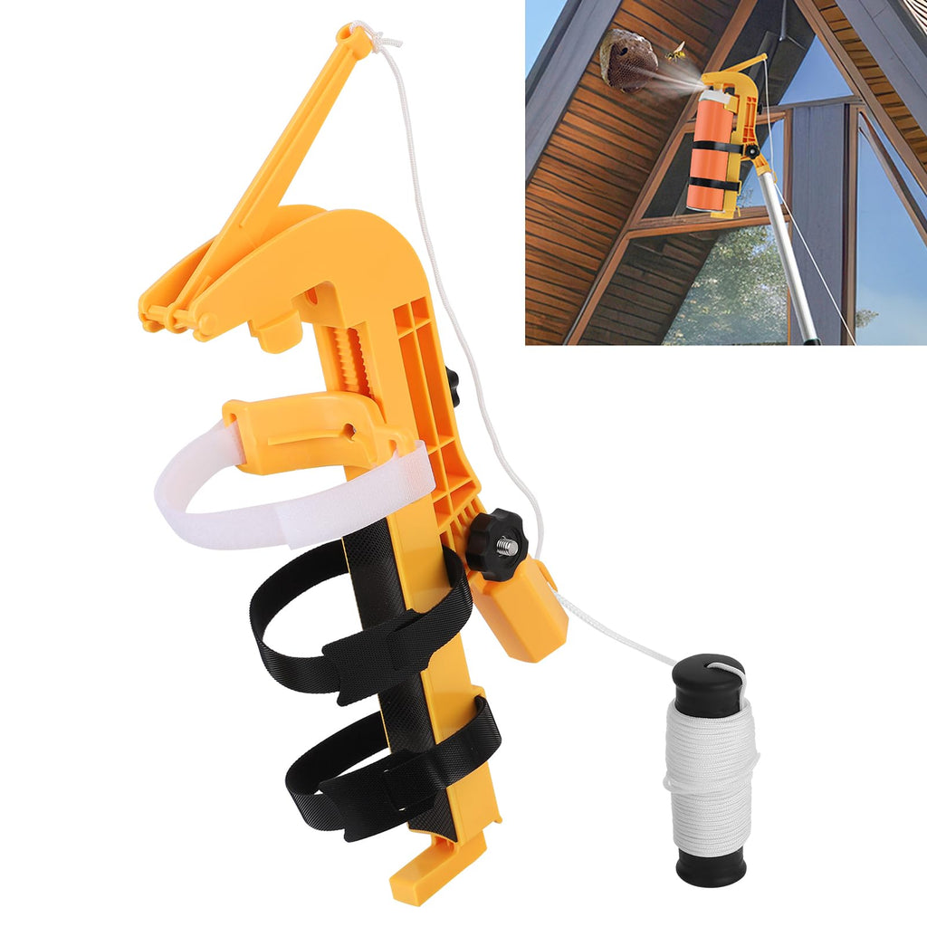 WODHMIEY Spray Can Extension Pole Adaptor, Sprayer Aerosol Can Extension Pole Adaptor, Adjustable Bottom Bracket for 9.0-13.6in Spray Cans with Loop Fastener ABS Material