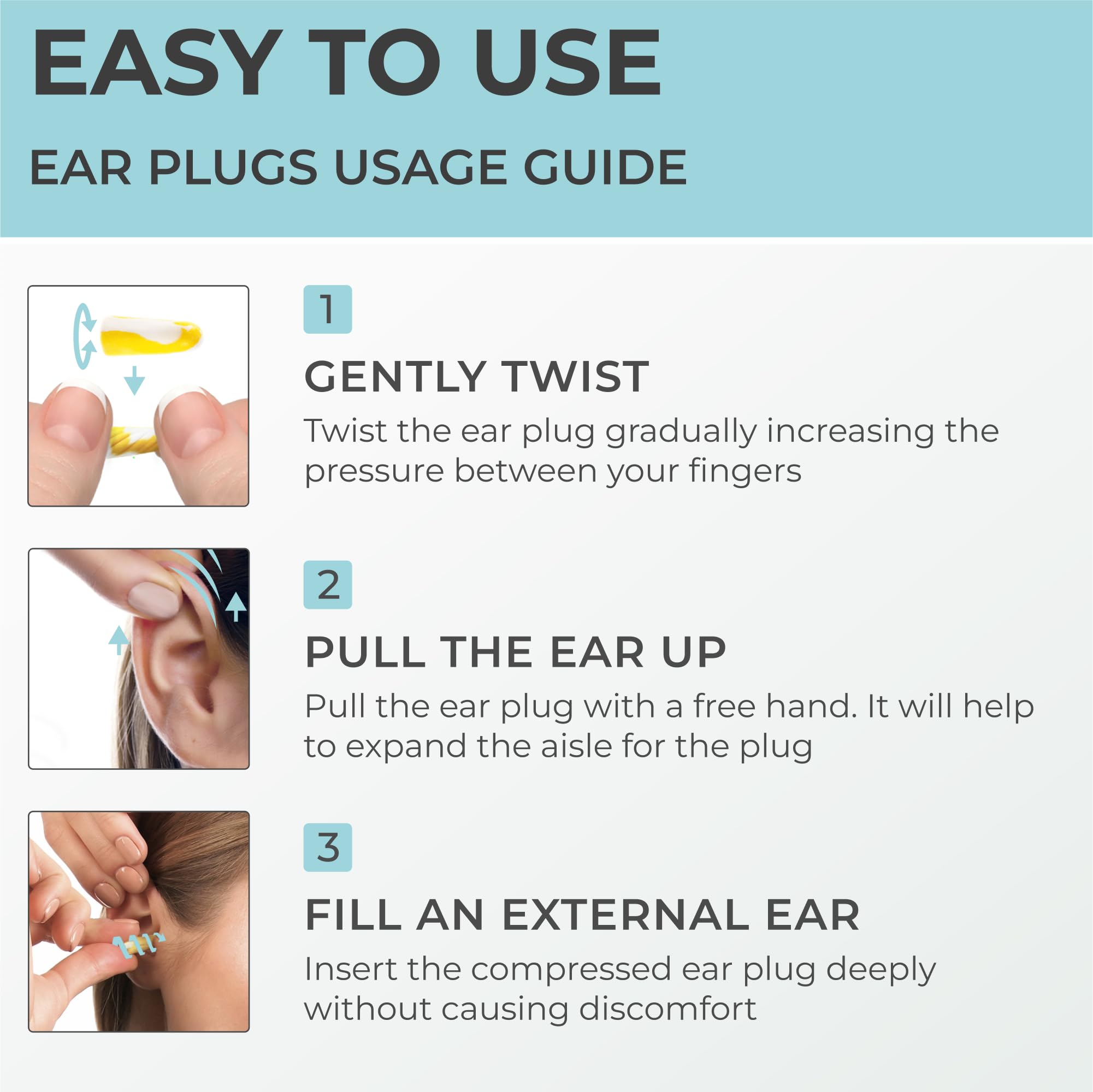 PQ Small Ear Plugs for Sleeping - 40 Soft Earplugs for Small Ear Canals, Ear Plugs for Sleeping Noise Cancelling Level 32 dB, Earplugs Sound Blocking Sleeping, Earplugs Sleep for Women and Men