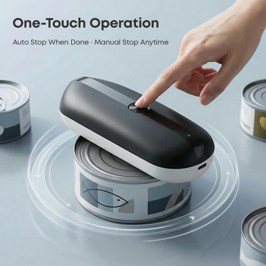 YEREADW Electric Can Opener, Rechargeable Automatic Can Opener for Seniors & Arthritis Hands, One-Touch Hands-Free with Auto Stop, Smooth Edge, Fits Most Can Sizes