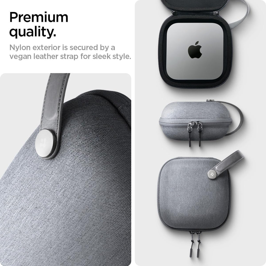 Spigen Klasden Pouch Designed for Mac mini M4 M4 Pro (2024) Portable Travel Case Pouch Storage - Charcoal Gray