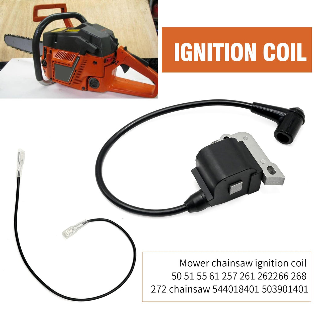 SYOWADA 503901401 Ignition Coil Replacement For Husqvarna 50 51 55 61 257 261 262 266 268 272 Chainsaw, 544018401 Ignition Coil With Cable