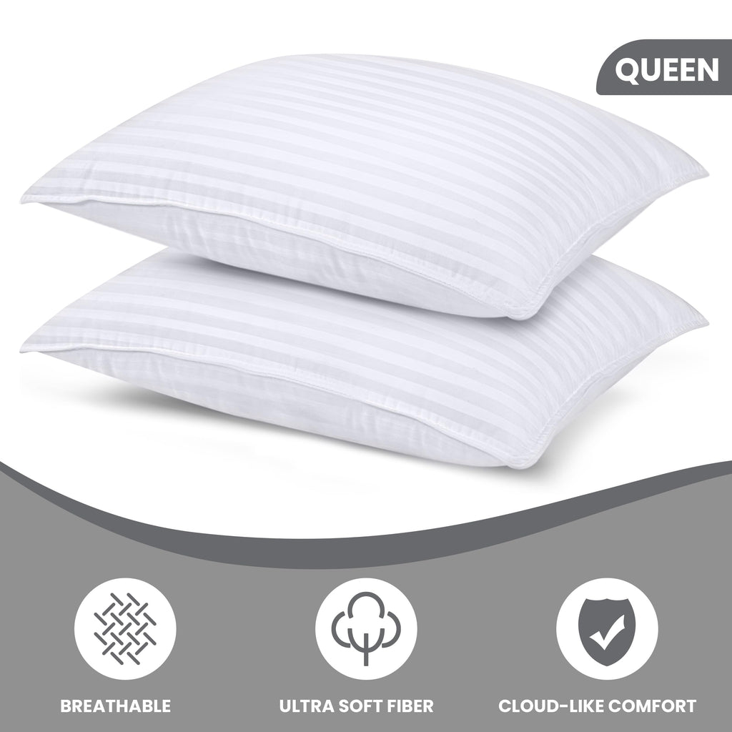 Utopia Bedding Bed Pillows for Sleeping Queen Size, Set of 2, Cooling Hotel Quality, for Back, Stomach or Side Sleepers