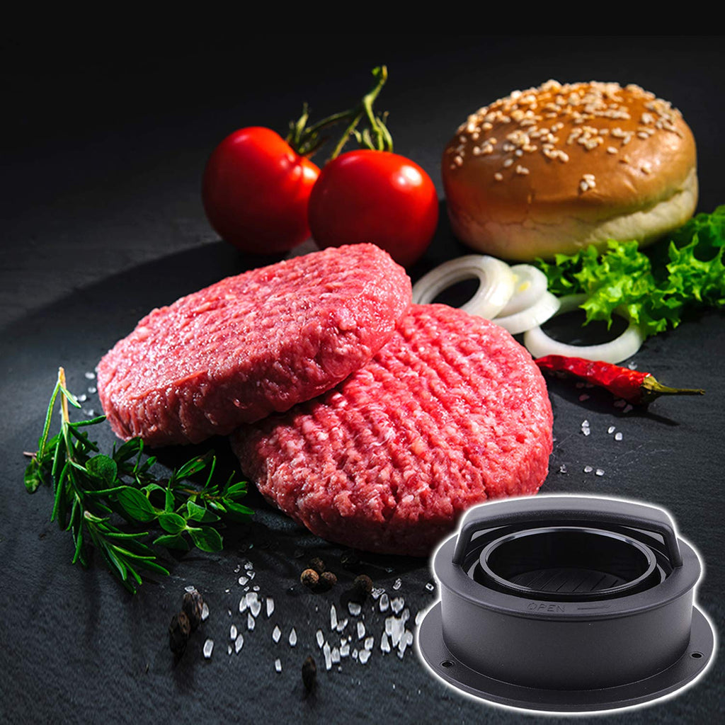 Burger Press, Different Size Hamburger Patty Molds, 3 in 1 Hamburger Patty Maker, Works Best for Stuffed Burgers, Sliders, Regular Beef Burger, Non Stick Kitchen Barbecue Tool Grilling Accessories