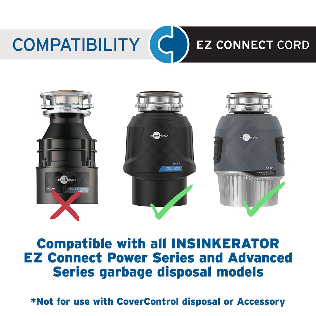InSinkErator Garbage Disposal EZ Connect Power Cord for EZ Connect Garburators