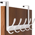 SKOLOO Over The Door Hook, Door Hanger Hooks for Hanging Clothes, Towels, Coats, Hats, Over The Door Towel Hook - White, Assembly Required