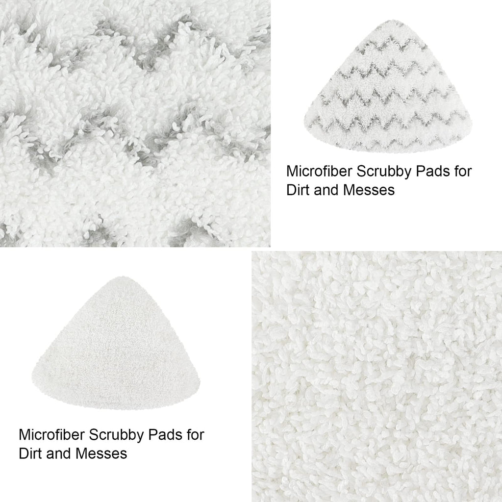 Steam Mop Pads Compatible with Bissell PowerEdge and PowerForce Lift Off 2-in-1 Series 2078 20781 2165 20781 2814C Steam Mop Cleaner Replacement Mop Cloth (2 Soft + 2 Scrubby)