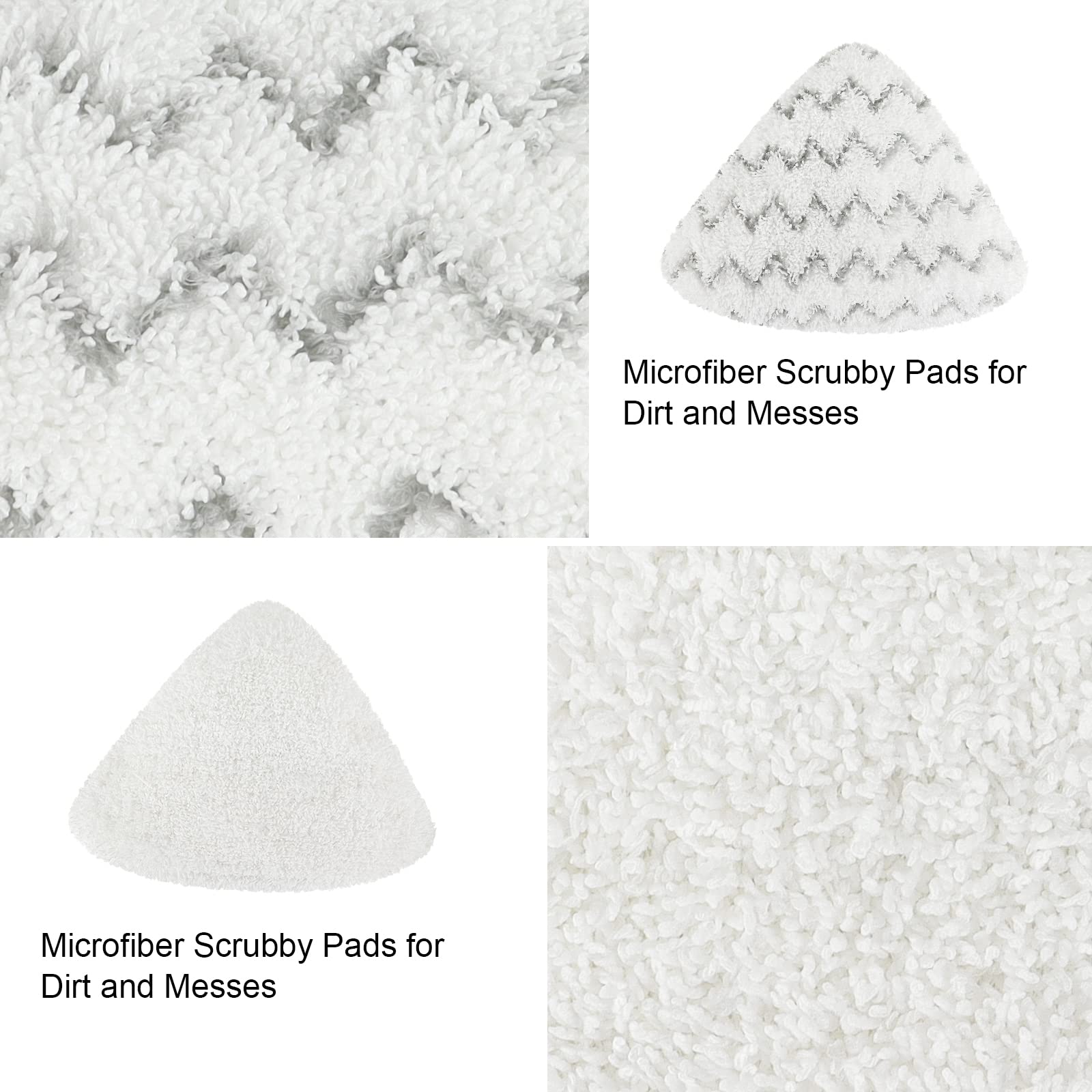 Steam Mop Pads Compatible with Bissell PowerEdge and PowerForce Lift Off 2-in-1 Series 2078 20781 2165 20781 2814C Steam Mop Cleaner Replacement Mop Cloth (2 Soft + 2 Scrubby)