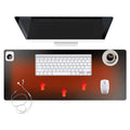 Tulpock Heated Desk Pad - Dark Black, 31.5 x 13 Inch, PVC Leather, 3 Levels Heating, 4 Hour Auto Shut Off