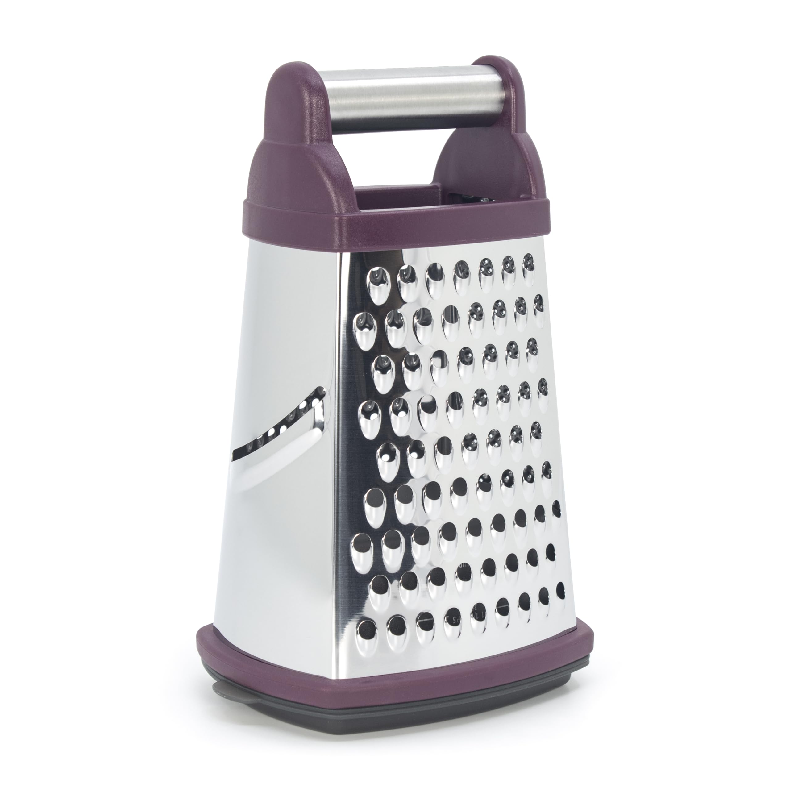 KitchenAid - Gourmet Grater, 4-Sided Stainless Steel Box Grater with Detachable Storage Container, Easy to Grate, Slice, & Shred (Beetroot)
