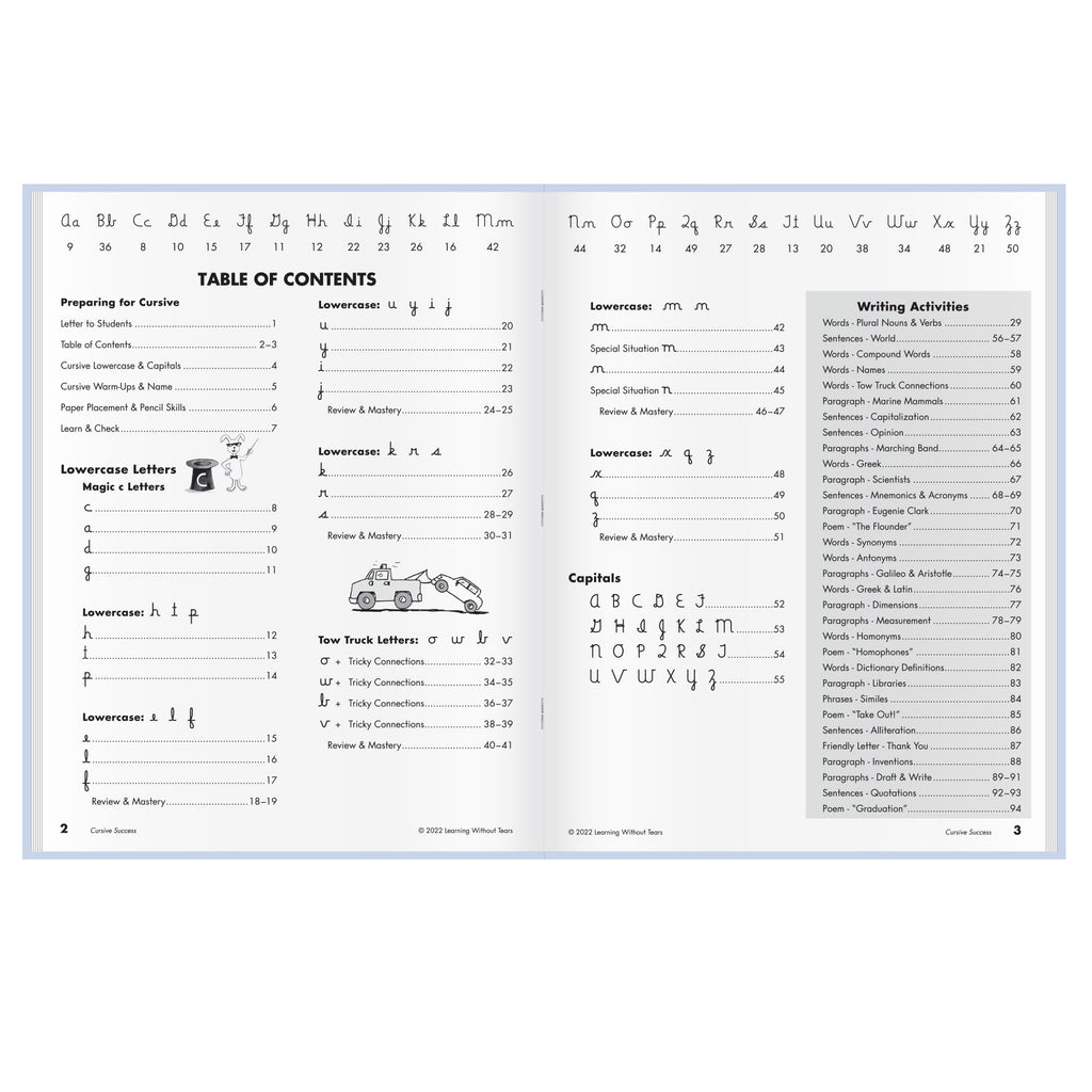 Learning Without Tears Cursive Success, Student Workbook, Age 9+, 4th Grade+, Handwriting Practice, Writing Book, School & Home, Language Arts, Tutoring