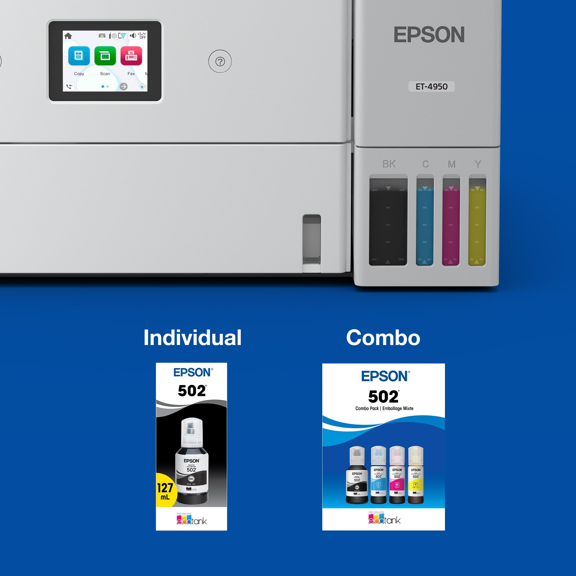 EPSON 522 EcoTank Ink Ultra-high Capacity Bottle Black (T522120-S)Works with ET-2720, 2800, 2803, 2840, 4700, 4800, 4810