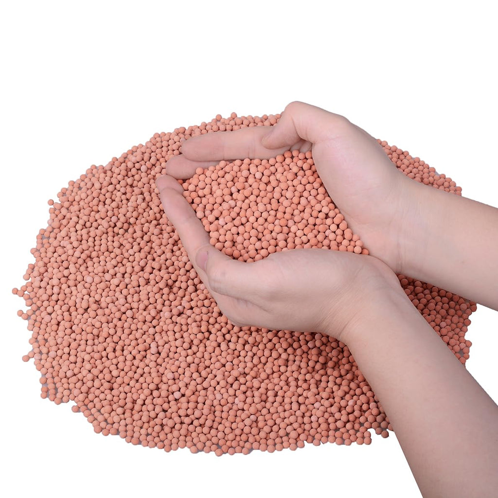 HOT SEAL 2.2 Lb Clay Pebbles, 3-4mm Gardening Ceramsites Growing Media for Succulents Orchids, Aquaponics, Aquaculture Hydroponics. Ceramsite Clay Rocks Decor Cultivation, Leca for Plants