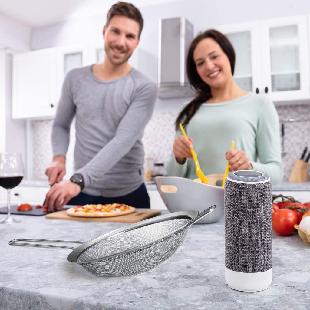 Walfos Fine Mesh Strainers Set, Premium Stainless Steel Sieve and Sifter with Sturdy Handle, Metal Kitchen Strainers Perfect for for Food, Rice, Quinoa, Fruit, Tea, Flour- 3 Sizes