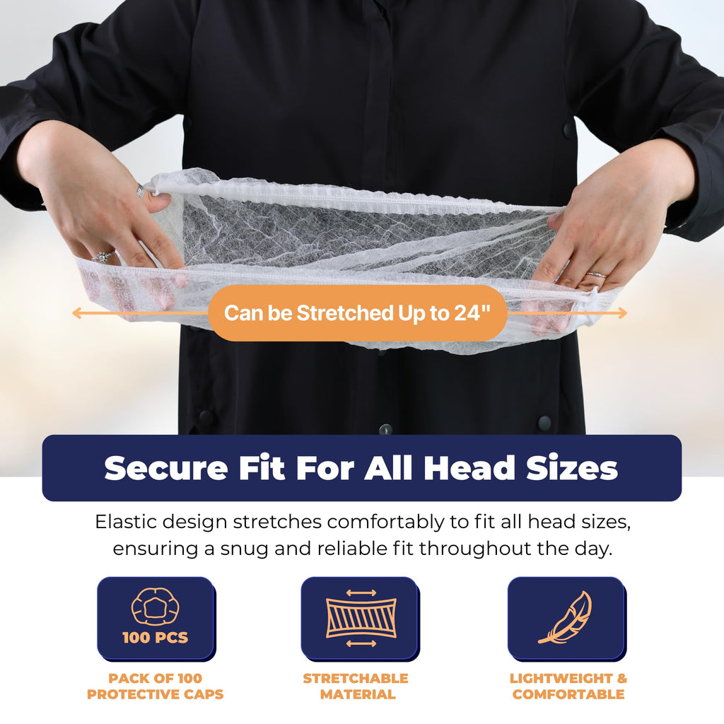 100 Pack Hair Nets 24 Inch White Invisible Mesh Nylon Hair Net Food Service Elastique Cheveux Kitchen Bun Bouffant Wig Cap Hairnet Food Service Massage Labs Salon wrap