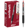 uni-ball 207 Rollerball Gel, Gel Retractable Roller Ball Pen Medium-0.7mm, 12 Pack, Red Ink (33952)