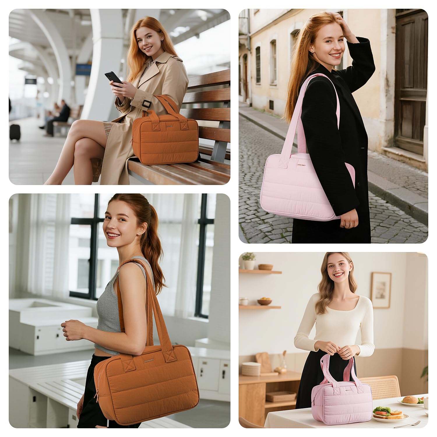 Insulated Lunch Bags for Women,Built-in Ice Pack Small Cooler,Freezable Lunch Bag, Waterproof and Durable Womens Lunch Bag for Work,Picnics,Travel,and Meal Preparation