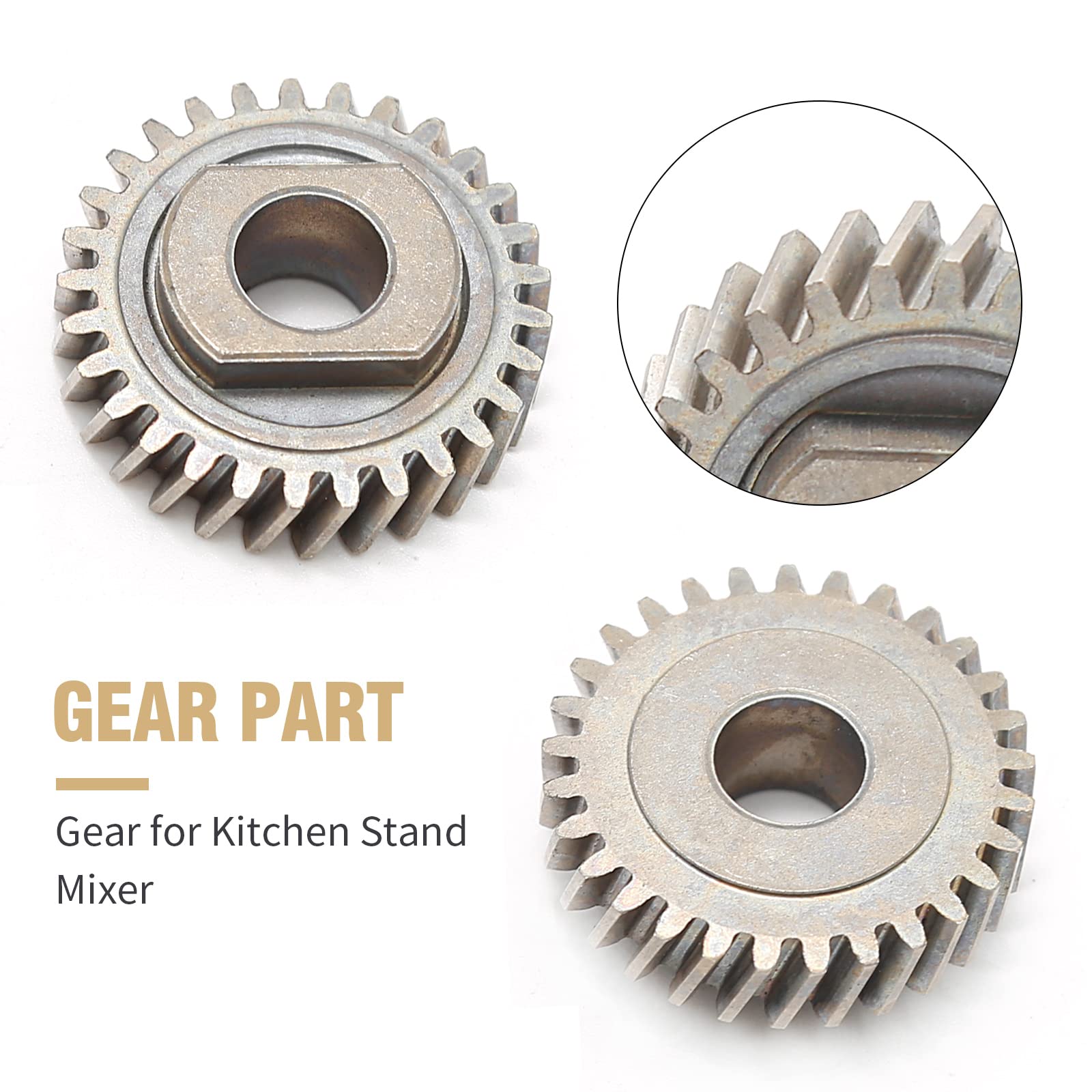 9706529 W11086780 Worm Gear Kit Replacement for 5QT&6QT Whirlpool KitchenAid Stand Mixer 9703445 Bearing and 9703680 Circlip
