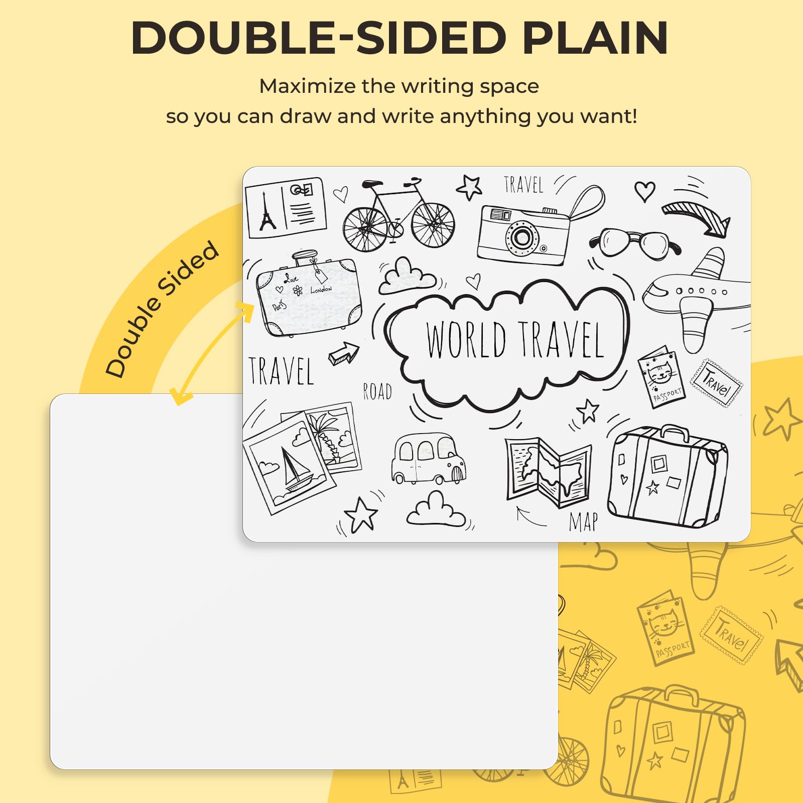 Ohuhu 6-Pack Small Dry Erase Boards, 9 x 12 Inch Mini White Boards, Double-Sided Plain Whiteboards Set – Includes 6 Lapoards,6 Markers & 6 Erasers, Ideal for Classrooms, Homeschools & Group Games